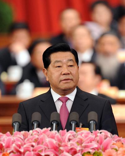 3月3日,中国人民政治协商会议第十一届全国委员会第三次会议在北京人民大会堂开幕。全国政协主席贾庆林代表政协第十一届全国委员会常务委员会向大会作工作报告。 新华社记者 黄敬文 摄