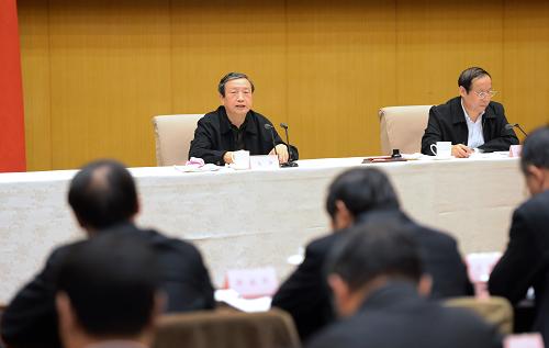 1月10日,全国信访局长电视电话会议在北京召开。中共中央政治局委员、国务委员兼国务院秘书长马凯出席会议并讲话。新华社记者 马占成 摄